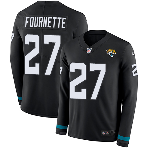 Jaguars #27 Leonard Fournette Black Team Color Men's Stitched Limited Therma Long Sleeve Jersey cheap jerseys for sale - CheapJerseys.Shop
