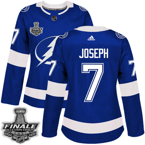 Tampa Bay Lightning #7 Mathieu Joseph Blue Home Authentic Women's 2021 Stanley Cup Final Patch Jersey Womens cheap jerseys for sale - CheapJerseys.Shop