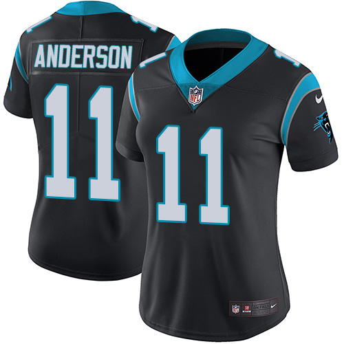 Carolina Panthers #11 Robby Anderson Black Team Color Women's Stitched Vapor Untouchable Limited Jersey Womens cheap jerseys for sale - CheapJerseys.Shop