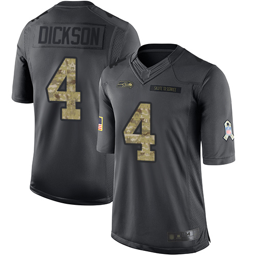 Seattle Seahawks #4 Michael Dickson Black Youth Stitched Limited 2016 Salute to Service Jersey Youth cheap jerseys for sale - CheapJerseys.Shop