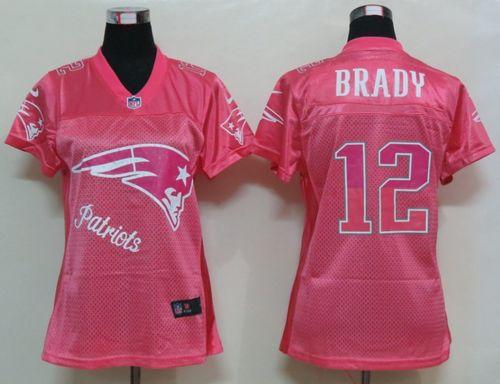 Patriots #12 Tom Brady Pink Women's Fem Fan Game Jersey cheap jerseys for sale - CheapJerseys.Shop