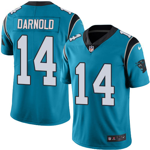 Panthers #14 Sam Darnold Blue Youth Stitched Limited Rush Jersey cheap jerseys for sale - CheapJerseys.Shop