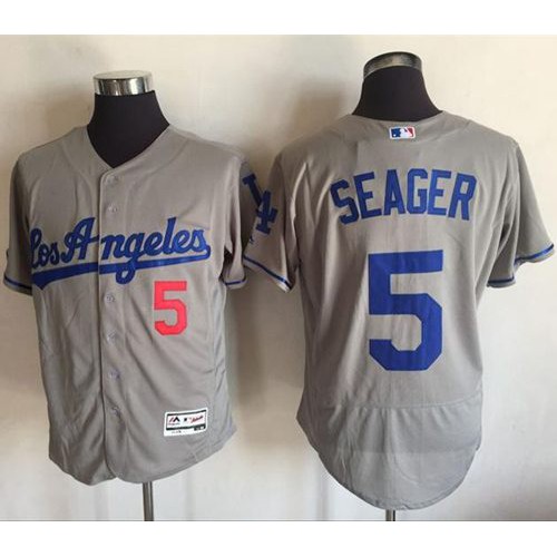 Los Angeles Dodgers #5 Corey Seager Grey Flexbase Authentic Collection Road Stitched Jersey Men's cheap jerseys for sale - CheapJerseys.Shop