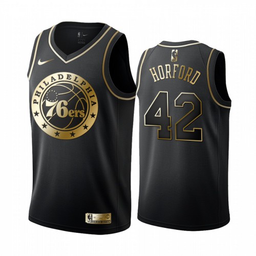 Philadelphia 76ers #42 Al Horford Mens Black Golden Edition Swingman Jersey Mens cheap jerseys for sale - CheapJerseys.Shop