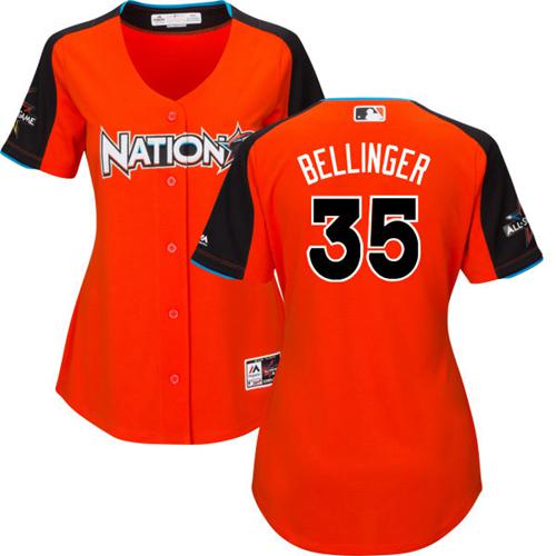 Los Angeles Dodgers #35 Cody Bellinger Orange 2017 All-Star National League Women's Stitched Jersey Womens cheap jerseys for sale - CheapJerseys.Shop