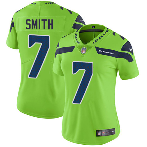 Seahawks #7 Geno Smith Green Women's Stitched Limited Rush Jersey cheap jerseys for sale - CheapJerseys.Shop