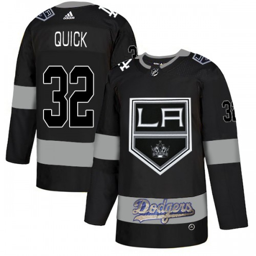 Los Angeles Kings X Dodgers #32 Jonathan Quick Black Authentic City Joint Name Stitched Jersey Men's cheap jerseys for sale - CheapJerseys.Shop