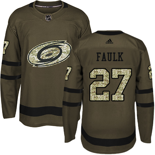 Carolina Hurricanes #27 Justin Faulk Green Salute to Service Stitched Jersey Men's cheap jerseys for sale - CheapJerseys.Shop