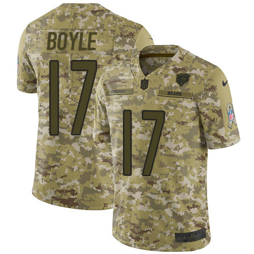 Bears #17 Tim Boyle Camo Men's Stitched Limited 2018 Salute To Service Jersey cheap jerseys for sale - CheapJerseys.Shop
