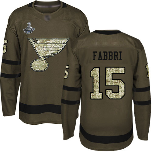 St. Louis Blues #15 Robby Fabbri Green Salute to Service Stanley Cup Champions Stitched Jersey Men's cheap jerseys for sale - CheapJerseys.Shop