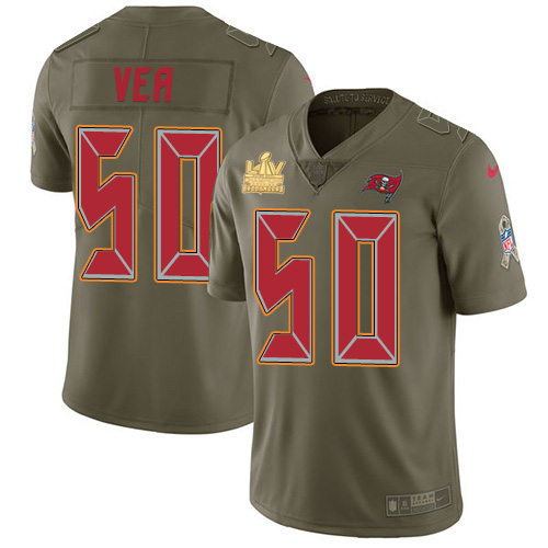 Tampa Bay Buccaneers #50 Vita Vea Olive Youth Super Bowl LV Champions Patch Stitched Limited 2017 Salute To Service Jersey Youth cheap jerseys for sale - CheapJerseys.Shop
