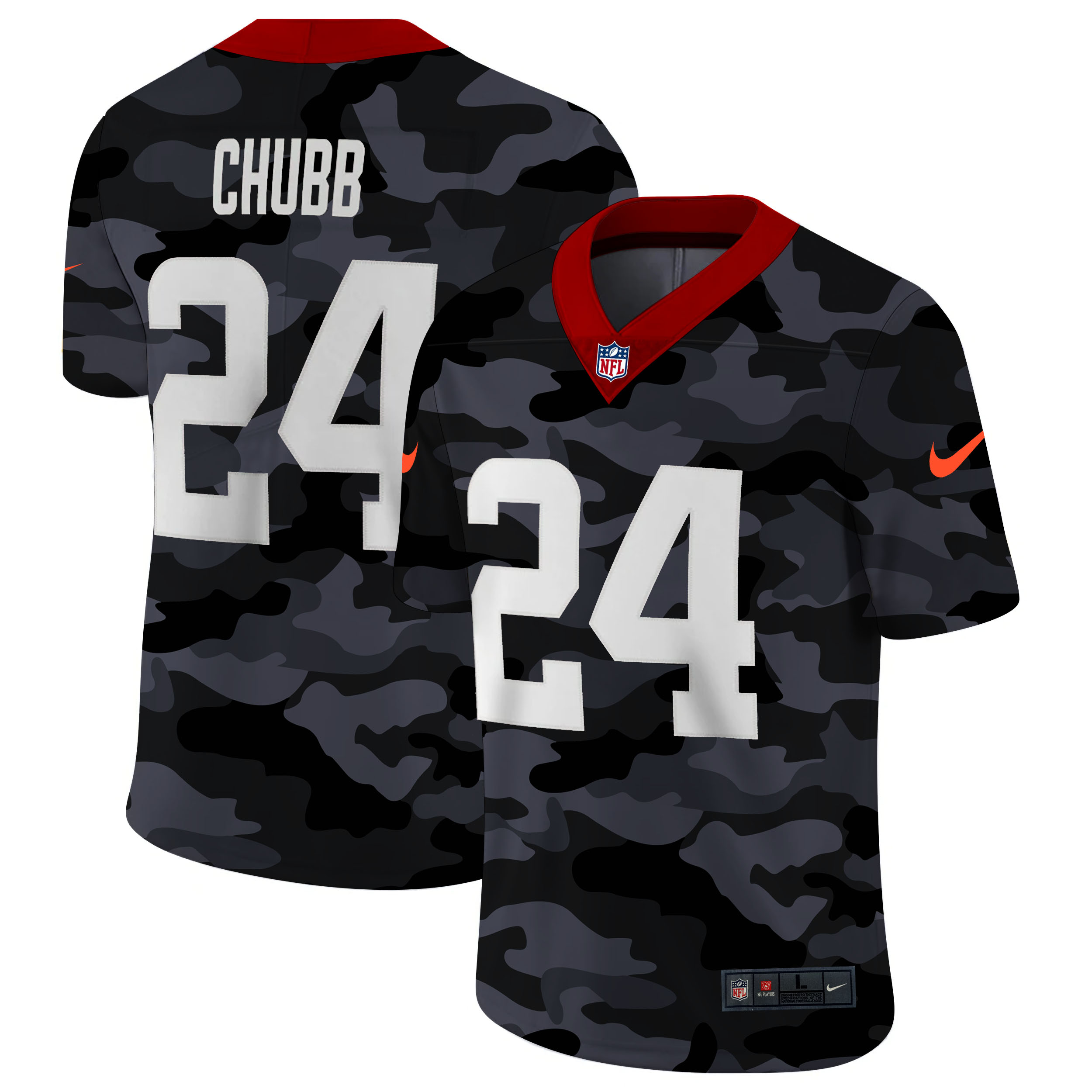 Cleveland Browns #24 Nick Chubb Men's 2020 Black CAMO Vapor Untouchable Limited Stitched Jersey cheap jerseys for sale - CheapJerseys.Shop