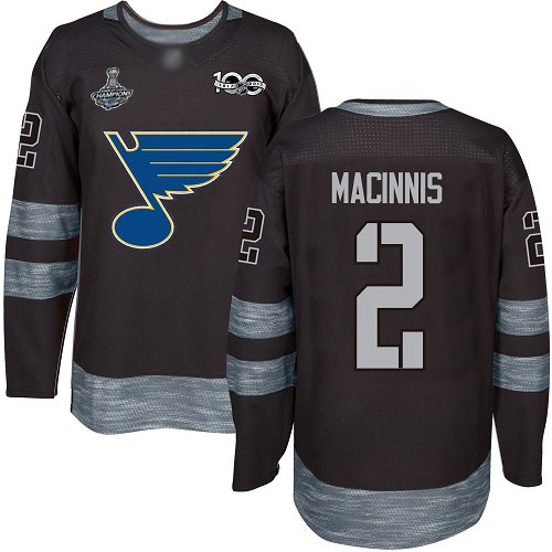 St. Louis Blues #2 Al MacInnis Black 1917-2017 100th Anniversary Stanley Cup Champions Stitched Jersey Men's cheap jerseys for sale - CheapJerseys.Shop