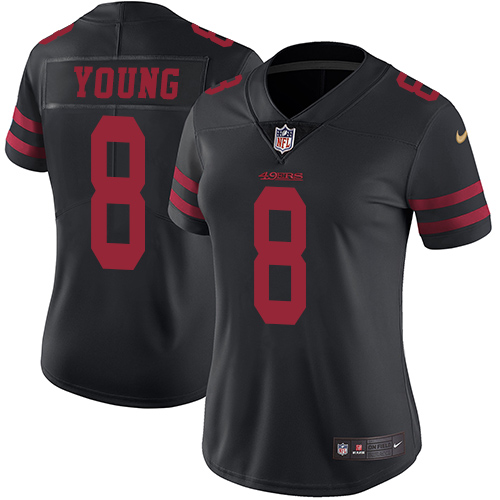 49ers #8 Steve Young Black Alternate Women's Stitched Vapor Untouchable Limited Jersey cheap jerseys for sale - CheapJerseys.Shop