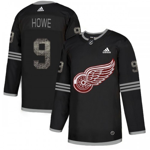 Detroit Red Wings #9 Gordie Howe Black Authentic Classic Stitched Jersey Men's cheap jerseys for sale - CheapJerseys.Shop