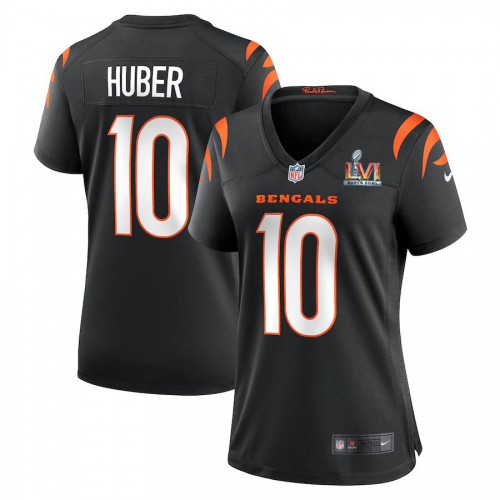 Cincinnati Cincinnati Bengals #10 Kevin Huber White Super Bowl LVI Patch Women's Game Jersey Womens cheap jerseys for sale - CheapJerseys.Shop