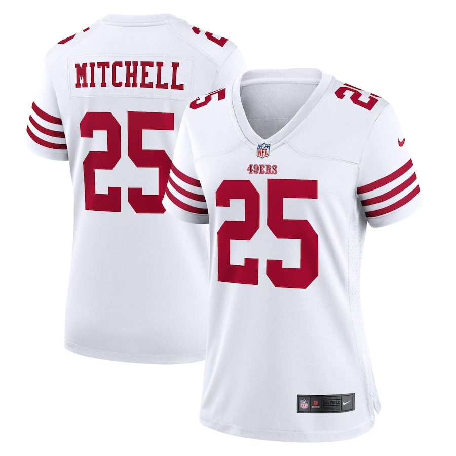 San Francisco 49ers #25 Elijah Mitchell White Women's 2022-23 Game Jersey cheap jerseys for sale - CheapJerseys.Shop
