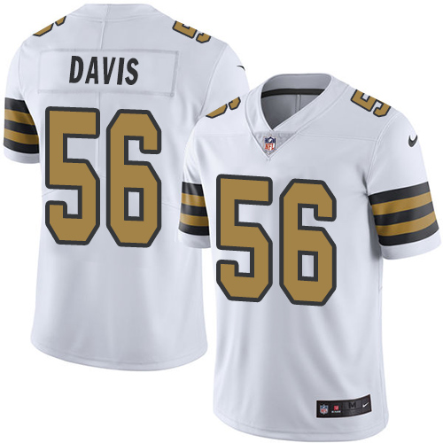 New Orleans Saints #56 DeMario Davis White Youth Stitched Limited Rush Jersey Youth cheap jerseys for sale - CheapJerseys.Shop
