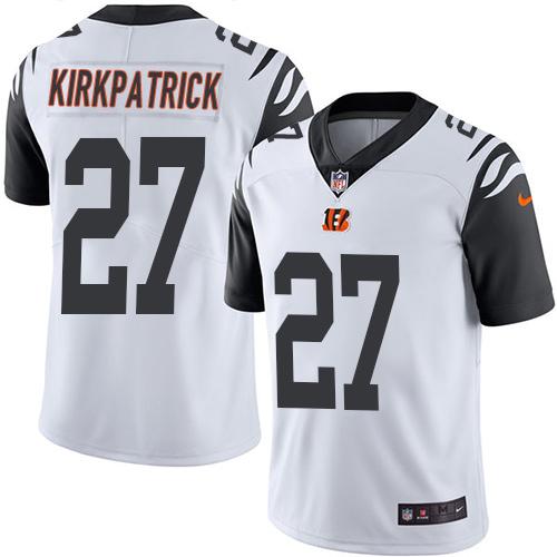 Cincinnati Bengals #27 Dre Kirkpatrick White Men's Stitched Limited Rush Jersey Men's cheap jerseys for sale - CheapJerseys.Shop