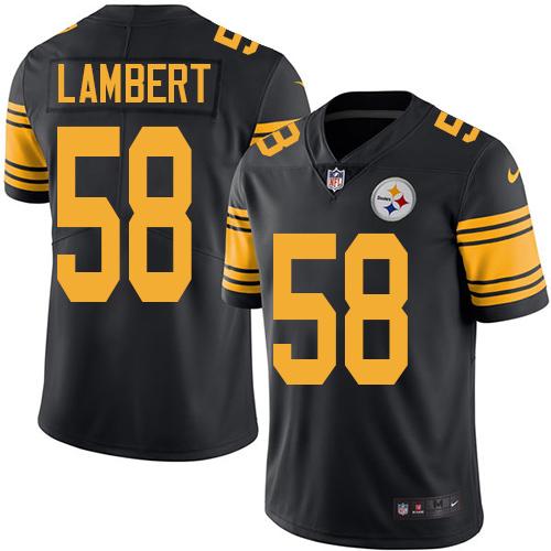 Pittsburgh Steelers #58 Jack Lambert Black Men's Stitched Limited Rush Jersey Men's cheap jerseys for sale - CheapJerseys.Shop