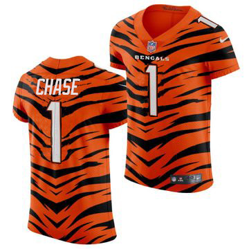 Bengals #1 Ja'Marr Chase Men's 2021-22 Orange City Edition Elite Jersey cheap jerseys for sale - CheapJerseys.Shop