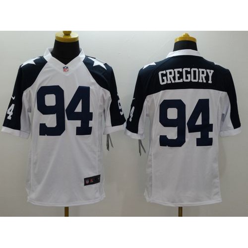 Dallas Cowboys #94 Randy Gregory White Thanksgiving Throwback Men's Stitched Limited Jersey Men's cheap jerseys for sale - CheapJerseys.Shop