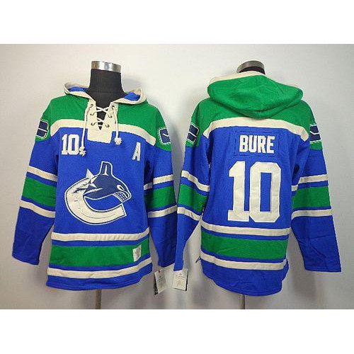 Vancouver Canucks #10 Pavel Bure Blue Sawyer Hooded Sweatshirt Stitched Jersey Men's cheap jerseys for sale - CheapJerseys.Shop