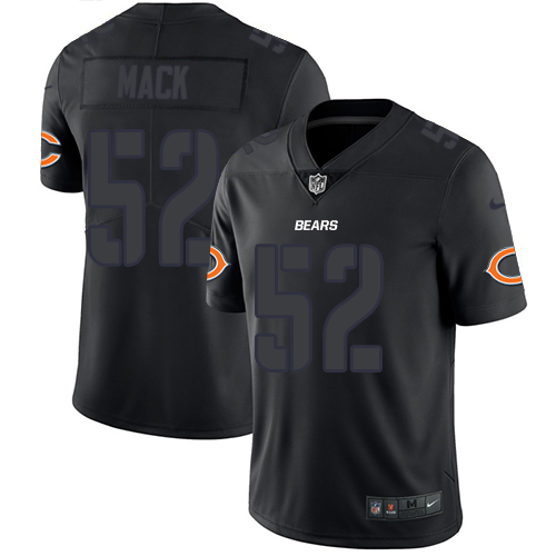 Chicago Bears #52 Khalil Mack Black Men's Stitched Limited Rush Impact Jersey Men's cheap jerseys for sale - CheapJerseys.Shop