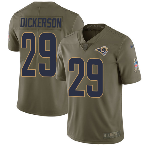 Rams #29 Eric Dickerson Olive Men's Stitched Limited 2017 Salute To Service Jersey cheap jerseys for sale - CheapJerseys.Shop