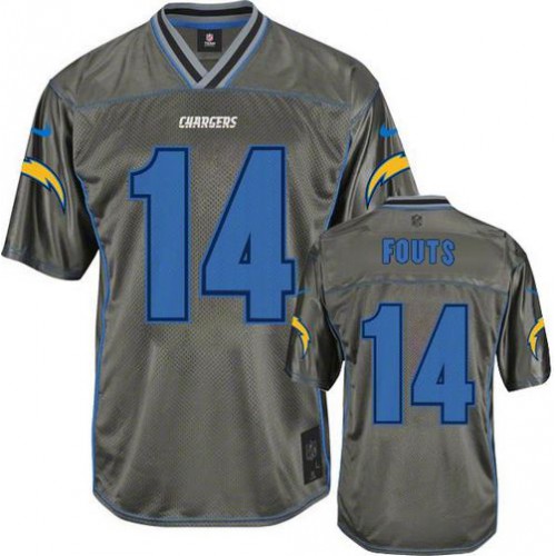 Los Angeles Chargers #14 Dan Fouts Grey Men's Stitched Elite Vapor Jersey Men's cheap jerseys for sale - CheapJerseys.Shop