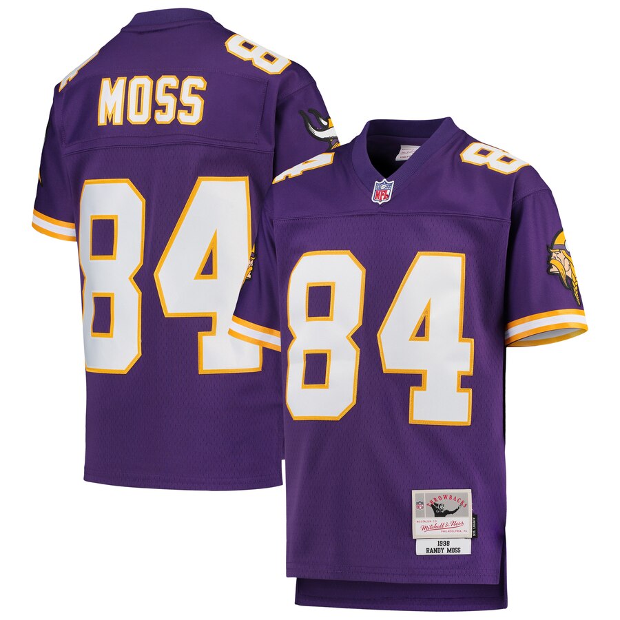 Youth Minnesota Vikings #84 Randy Moss Mitchell & Ness Purple 1998 Legacy Retired Player Jersey cheap jerseys for sale - CheapJerseys.Shop