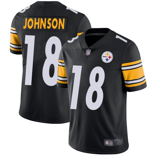 Pittsburgh Steelers #18 Diontae Johnson Black Team Color Men's Stitched Vapor Untouchable Limited Jersey Men's cheap jerseys for sale - CheapJerseys.Shop