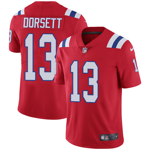 New England Patriots #13 Phillip Dorsett Red Alternate Youth Stitched Vapor Untouchable Limited Jersey Youth cheap jerseys for sale - CheapJerseys.Shop