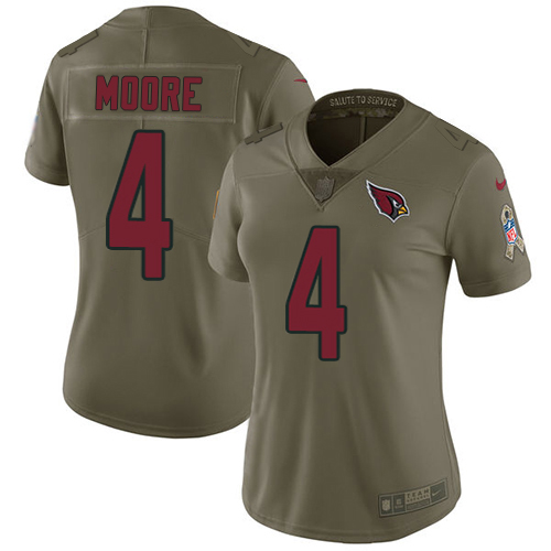 Cardinals #4 Rondale Moore Olive Women's Stitched Limited 2017 Salute To Service Jersey cheap jerseys for sale - CheapJerseys.Shop