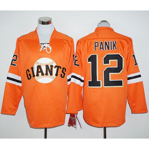 San Francisco Giants #12 Joe Panik Orange Long Sleeve Stitched Jersey Men's cheap jerseys for sale - CheapJerseys.Shop