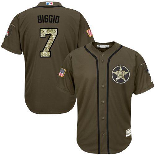 Houston Astros #7 Craig Biggio Green Salute to Service Stitched Youth Jersey Youth cheap jerseys for sale - CheapJerseys.Shop