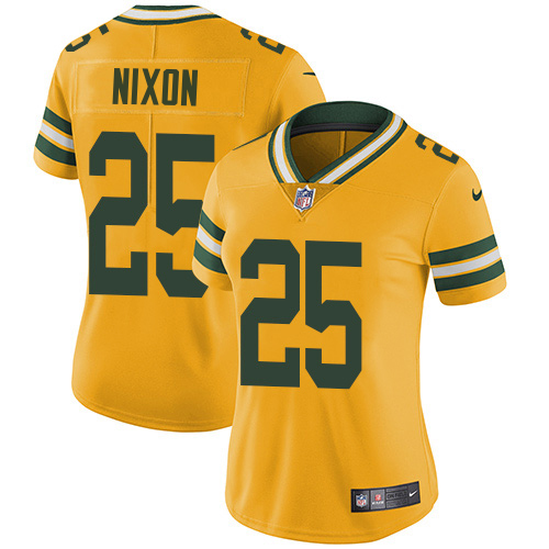 Packers #25 Keisean Nixon Yellow Women's 100th Season Stitched Limited Rush Jersey cheap jerseys for sale - CheapJerseys.Shop