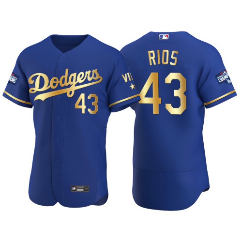 Los Angeles Los Angeles Dodgers #43 Edwin Rios Men's Authentic 2021 Gold Program World Series Champions Jersey Royal Men's cheap jerseys for sale - CheapJerseys.Shop