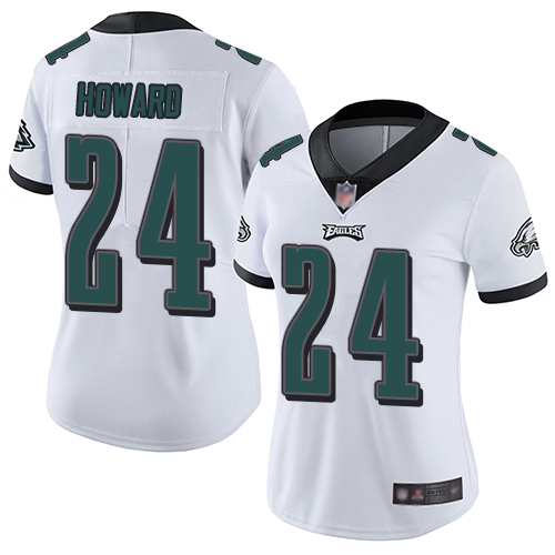 Philadelphia Eagles #24 Jordan Howard White Women's Stitched Vapor Untouchable Limited Jersey Womens cheap jerseys for sale - CheapJerseys.Shop