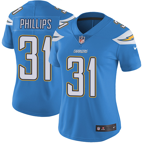Los Angeles Chargers #31 Adrian Phillips Electric Blue Alternate Women's Stitched Vapor Untouchable Limited Jersey Womens cheap jerseys for sale - CheapJerseys.Shop