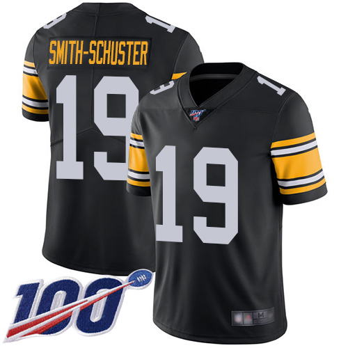 Pittsburgh Steelers #19 JuJu Smith-Schuster Black Alternate Youth Stitched 100th Season Vapor Limited Jersey Youth cheap jerseys for sale - CheapJerseys.Shop