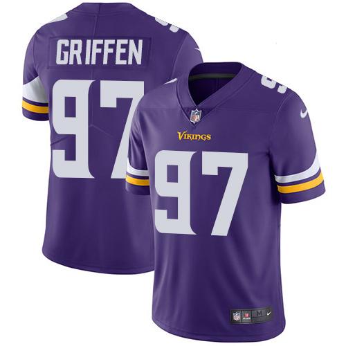 Minnesota Vikings #97 Everson Griffen Purple Team Color Men's Stitched Vapor Untouchable Limited Jersey Men's cheap jerseys for sale - CheapJerseys.Shop