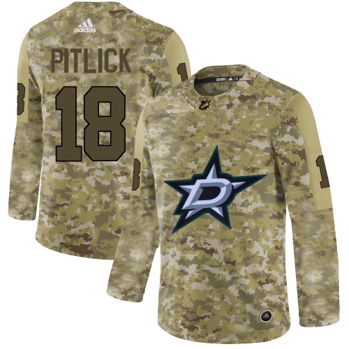 Dallas Stars #18 Tyler Pitlick Camo Authentic Stitched Jersey Men's cheap jerseys for sale - CheapJerseys.Shop