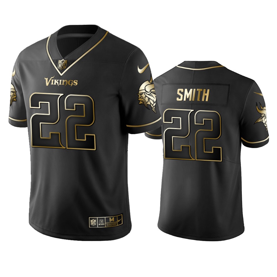 Vikings #22 Harrison Smith Men's Stitched Vapor Untouchable Limited Black Golden Jersey cheap jerseys for sale - CheapJerseys.Shop