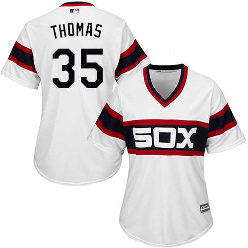 Chicago White Sox #35 Frank Thomas White Alternate Home Women's Stitched Jersey Womens cheap jerseys for sale - CheapJerseys.Shop