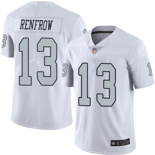 Las Vegas Raiders #13 Hunter Renfrow White Men's Stitched Limited Rush Jersey Men's cheap jerseys for sale - CheapJerseys.Shop