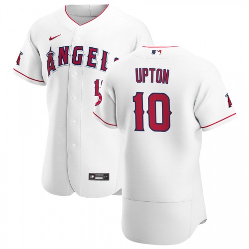 Los Angeles Los Angeles Angels #10 Justin Upton Men's White Home 2020 Authentic Player Jersey Men's cheap jerseys for sale - CheapJerseys.Shop
