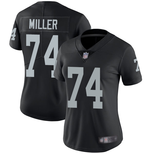 Las Vegas Raiders #74 Kolton Miller Black Team Color Women's Stitched Vapor Untouchable Limited Jersey Womens cheap jerseys for sale - CheapJerseys.Shop