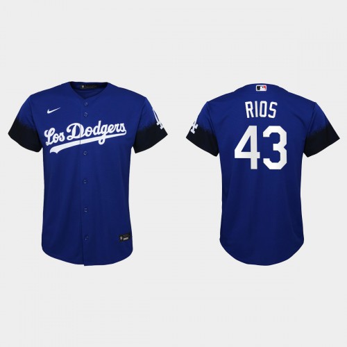 Los Angeles Los Angeles Dodgers #43 Edwin Rios Youth 2021 City Connect Jersey Royal Youth cheap jerseys for sale - CheapJerseys.Shop