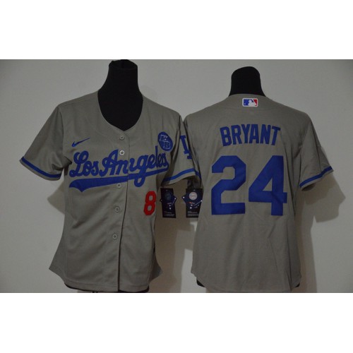 Los Angeles Los Angeles Dodgers #8 #24 Kobe Bryant Youth Grey Cool Base 2020 KB Patch Jersey Youth cheap jerseys for sale - CheapJerseys.Shop